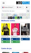 How mtcgame.com looks like on a mobile device such as an iPhone.