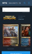 How mtgsalvation.com looks like on a mobile device such as an iPhone.