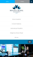 How mtroyal.ca looks like on a mobile device such as an iPhone.