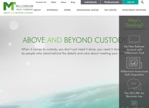 How mtrustcompany.com looks like on a tablet such as an iPad.
