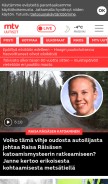 How mtvuutiset.fi looks like on a mobile device such as an iPhone.