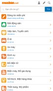 How muaban.net looks like on a mobile device such as an iPhone.