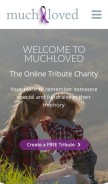 How muchloved.com looks like on a mobile device such as an iPhone.