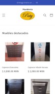 How mueblespaty.com looks like on a mobile device such as an iPhone.