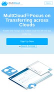How multcloud.com looks like on a mobile device such as an iPhone.