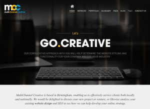 How multichannelcreative.co.uk looks like on a tablet such as an iPad.