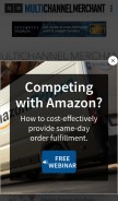 How multichannelmerchant.com looks like on a mobile device such as an iPhone.
