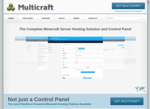 How multicraft.org looks like on a tablet such as an iPad.