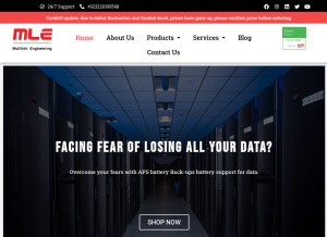 How multilinkeng.com looks like on a tablet such as an iPad.