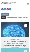 How multiplesclerosisnewstoday.com looks like on a mobile device such as an iPhone.