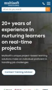 How multisoftvirtualacademy.com looks like on a mobile device such as an iPhone.