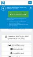 How multiup.org looks like on a mobile device such as an iPhone.
