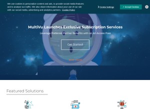 How multivu.com looks like on a tablet such as an iPad.