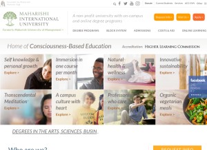 How mum.edu looks like on a tablet such as an iPad.