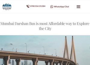How mumbaidarshanbus.com looks like on a tablet such as an iPad.
