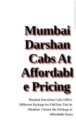 How mumbaidarshancabs.com looks like on a mobile device such as an iPhone.