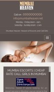 How mumbaiheaven.net looks like on a mobile device such as an iPhone.