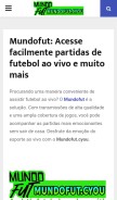 How mundofut.cyou looks like on a mobile device such as an iPhone.
