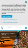 How munich-airport.de looks like on a mobile device such as an iPhone.