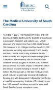 How musc.edu looks like on a mobile device such as an iPhone.
