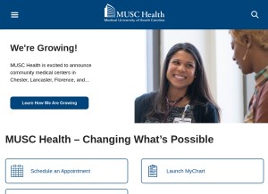 How muschealth.org looks like on a tablet such as an iPad.