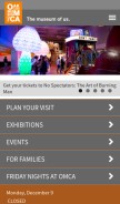 How museumca.org looks like on a mobile device such as an iPhone.