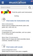 How musicalion.com looks like on a mobile device such as an iPhone.