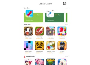 How musicgame.xyz looks like on a tablet such as an iPad.