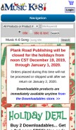 How musick8.com looks like on a mobile device such as an iPhone.