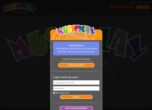 How musicplayonline.com looks like on a tablet such as an iPad.