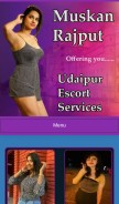 How muskanrajput.in looks like on a mobile device such as an iPhone.