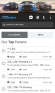 How mustangevolution.com looks like on a mobile device such as an iPhone.