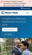 How mutualofomaha.com looks like on a mobile device such as an iPhone.