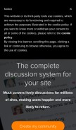 How muut.com looks like on a mobile device such as an iPhone.