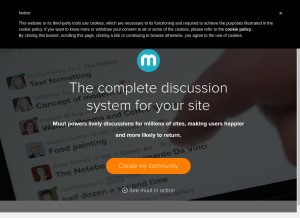How muut.com looks like on a tablet such as an iPad.