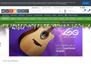How muziker.fr looks like on a tablet such as an iPad.