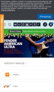 How muziker.pl looks like on a mobile device such as an iPhone.