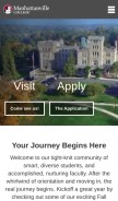 How mville.edu looks like on a mobile device such as an iPhone.