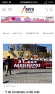 How mvsnoticias.com looks like on a mobile device such as an iPhone.