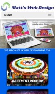 How mwdwebdesign.com looks like on a mobile device such as an iPhone.