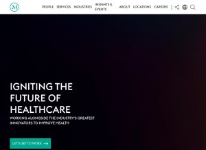 How mwe.com looks like on a tablet such as an iPad.