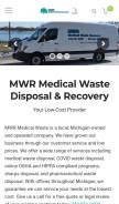 How mwrmichigan.com looks like on a mobile device such as an iPhone.