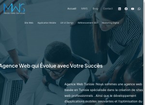 How mws-services.com looks like on a tablet such as an iPad.