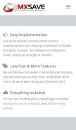 How mxsave.com looks like on a mobile device such as an iPhone.
