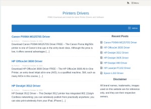 How my-hpdrivers.com looks like on a tablet such as an iPad.