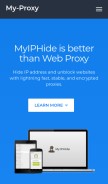 How my-proxy.com looks like on a mobile device such as an iPhone.