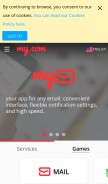 How my.com looks like on a mobile device such as an iPhone.