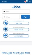 How my.jobs looks like on a mobile device such as an iPhone.
