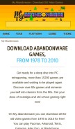 How myabandonware.com looks like on a mobile device such as an iPhone.