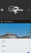How myafric.com looks like on a mobile device such as an iPhone.